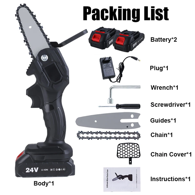 

4 Inch Electric Saw Chainsaw Wood Cutter Brushless Motor Rechargeable For Makita Battery Garden Woodworking Power Tool