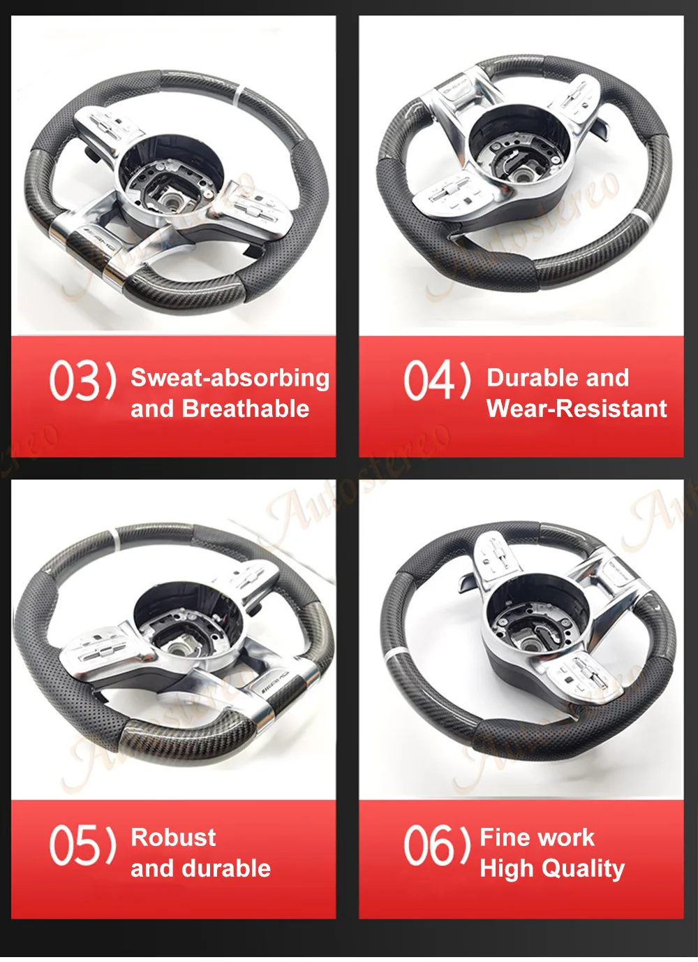 Автомобильный руль в сборе для Mercedes Benz G Class C43 A45 CLS400 S65 G63 GLS450 GLC300 ML