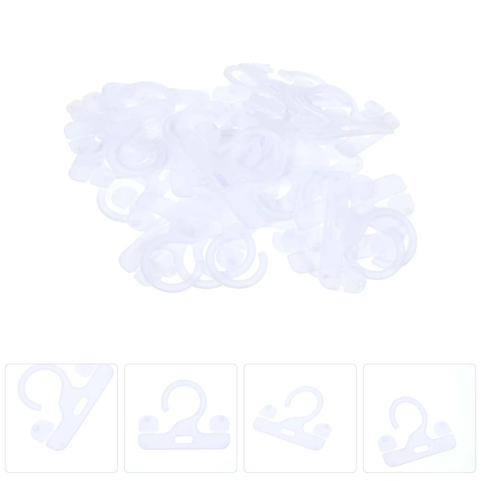 

50 Pcs Material Moisture Absorbing Bags Hangers Wardrobe Absorber Hooks Plastic Clothes Dehumidifier Home Closet Household