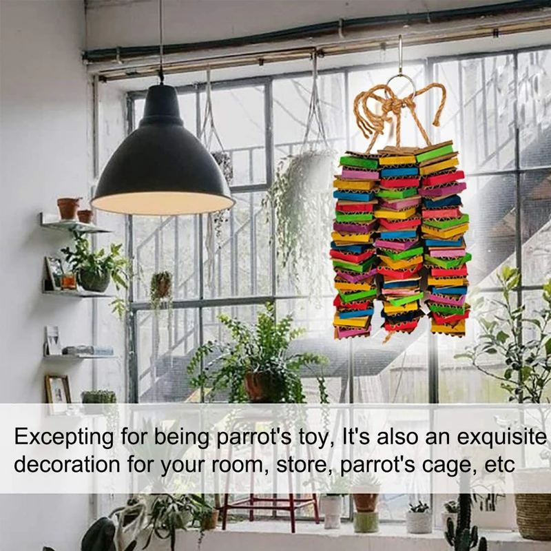 

Parrot Bird Toy for Parakeets Agaponis Chewing Cardboard Destroy Birds Toy Parrot Toys for Large Small Birds Toy Accessories