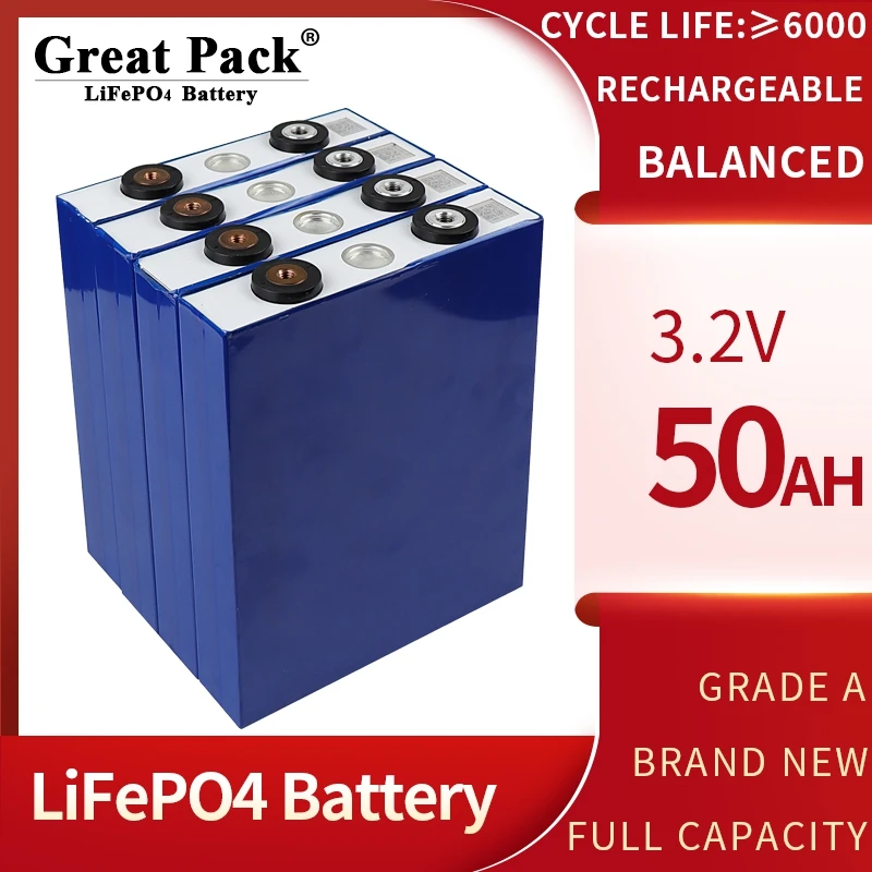 

12 шт., литий-ионные аккумуляторы, 3,2 В, 50 Ач