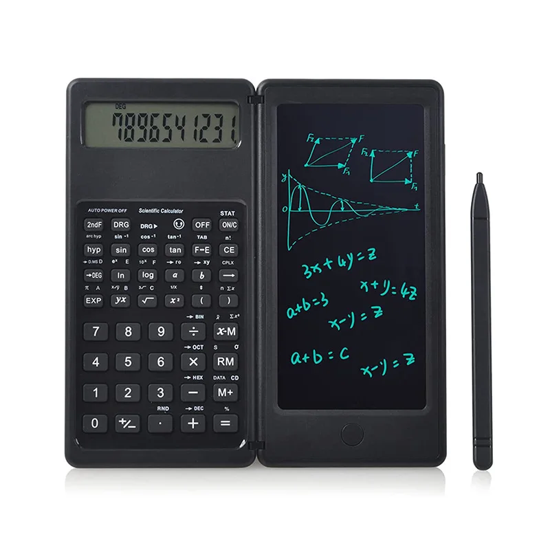 

6.5 Inch Portable Calculator LCD Screen Writing Tablet Folding Scientific Calculator Tablet Digital Drawing Pad With Stylus Pen