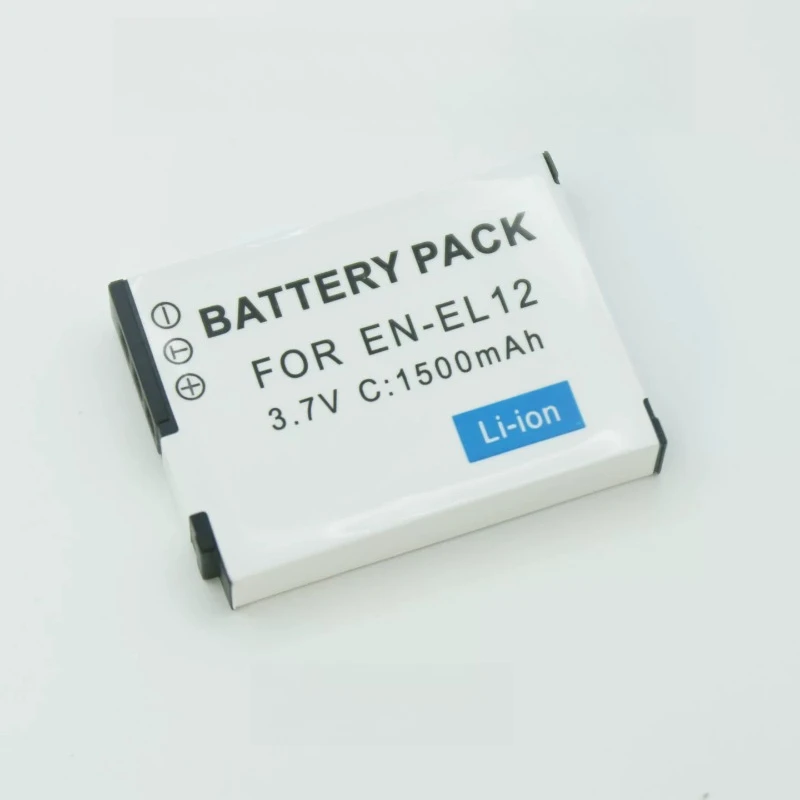 Фото Новая сменная литий-ионная батарея EN-EL12 3.7V 1500mAh для цифровых камер Nikon Coolpix S6100 S6000 S800c S1000 P310 S9100 №2