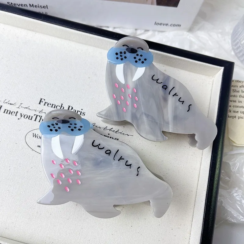 DuoShang Sweet Cute Ocean Series коготь для волос с морским львом экологически чистые ацетатные