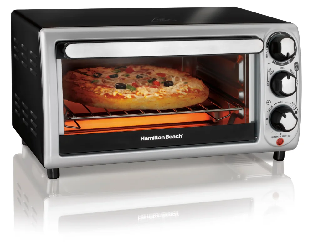 Hamilton Beach 4 Slice Toaster Oven, Silver