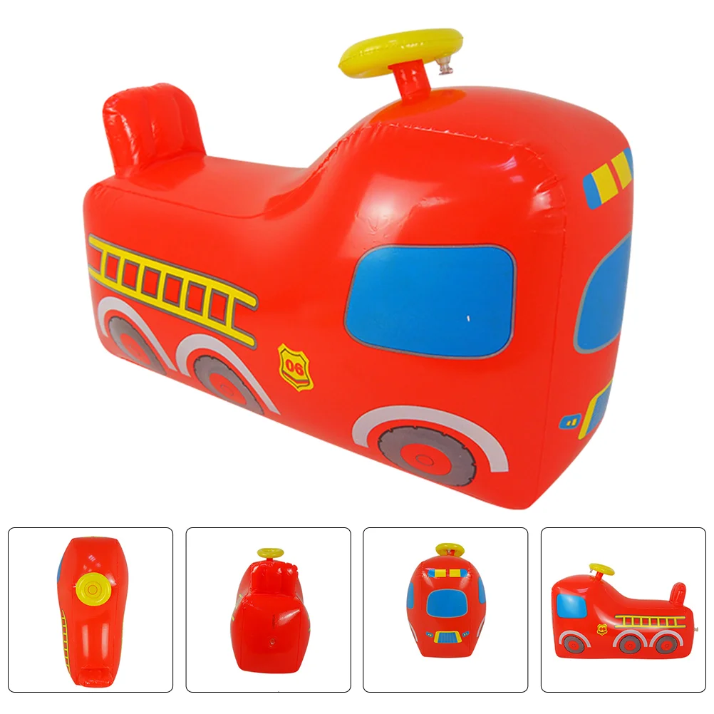 

Adorable Kids Plaything Outdoor Inflatable Toy Tumbler Playset Toddler Fire Truck Pvc Cartoon Children Toys