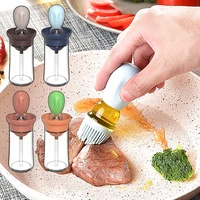 24pcs bbq baking glass oil bottle 180ml silicone ration brush grill oil brushes for cooking baking bbq baking tool oil brush