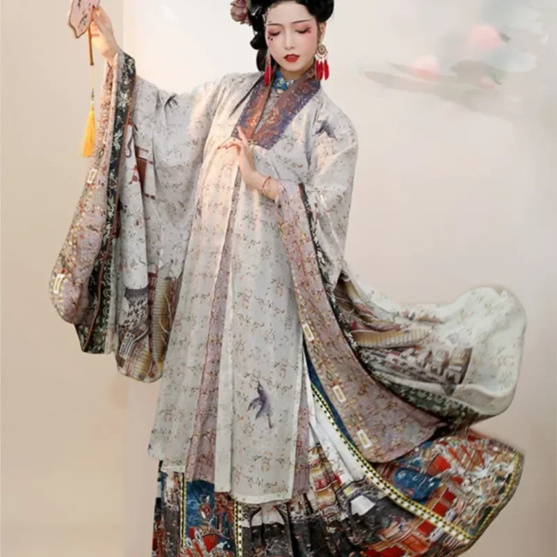 Оригинальное платье Hanfu женская накидка с воротником-стойкой Чонсам облегающей