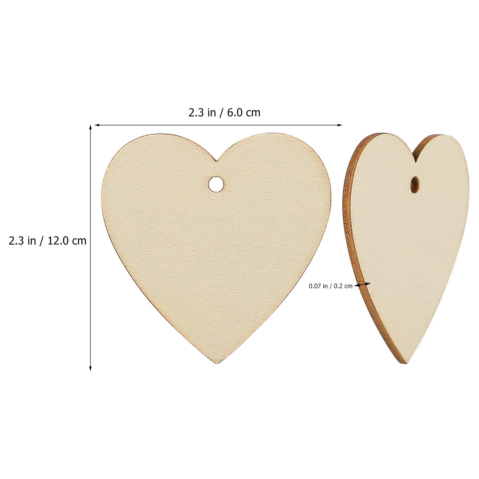 

50 шт., необработанные деревянные кусочки для украшения