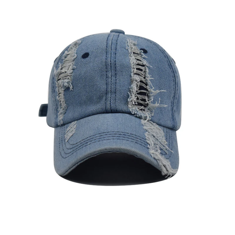 

Tennis Hat One Size Caps Men Women Denim Baseball Caps Simple High Quality Simple All-Match Hats Female Breathable Hats