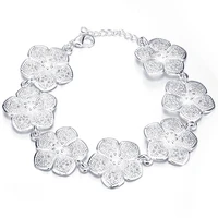 new fashion designer chrams braceles for women vintage elegant bauhinia flower hollow out camellia flower jewelry wholesale