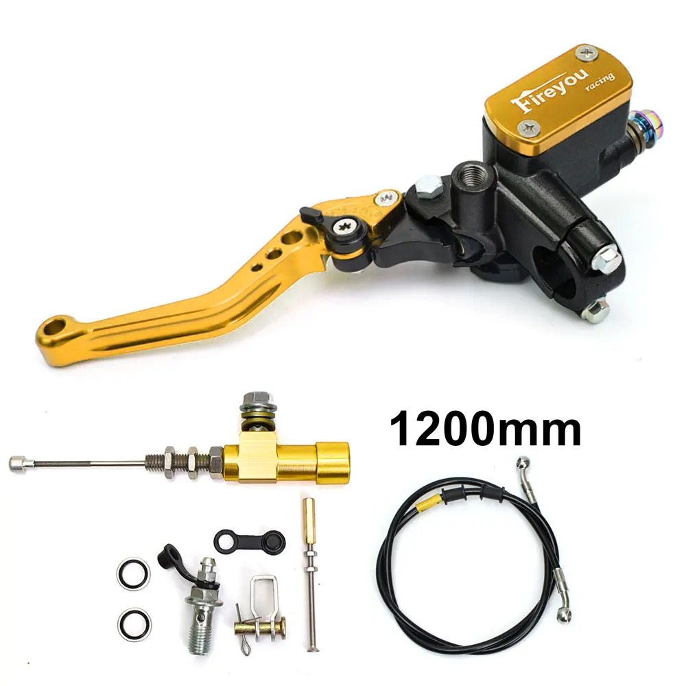 

22 мм мотоциклетный комплект гидравлического сцепления с ЧПУ, рычаг главного цилиндра, вязальный масляный шланг для Honda Yamaha Suzuki, аксессуары для мотокросса