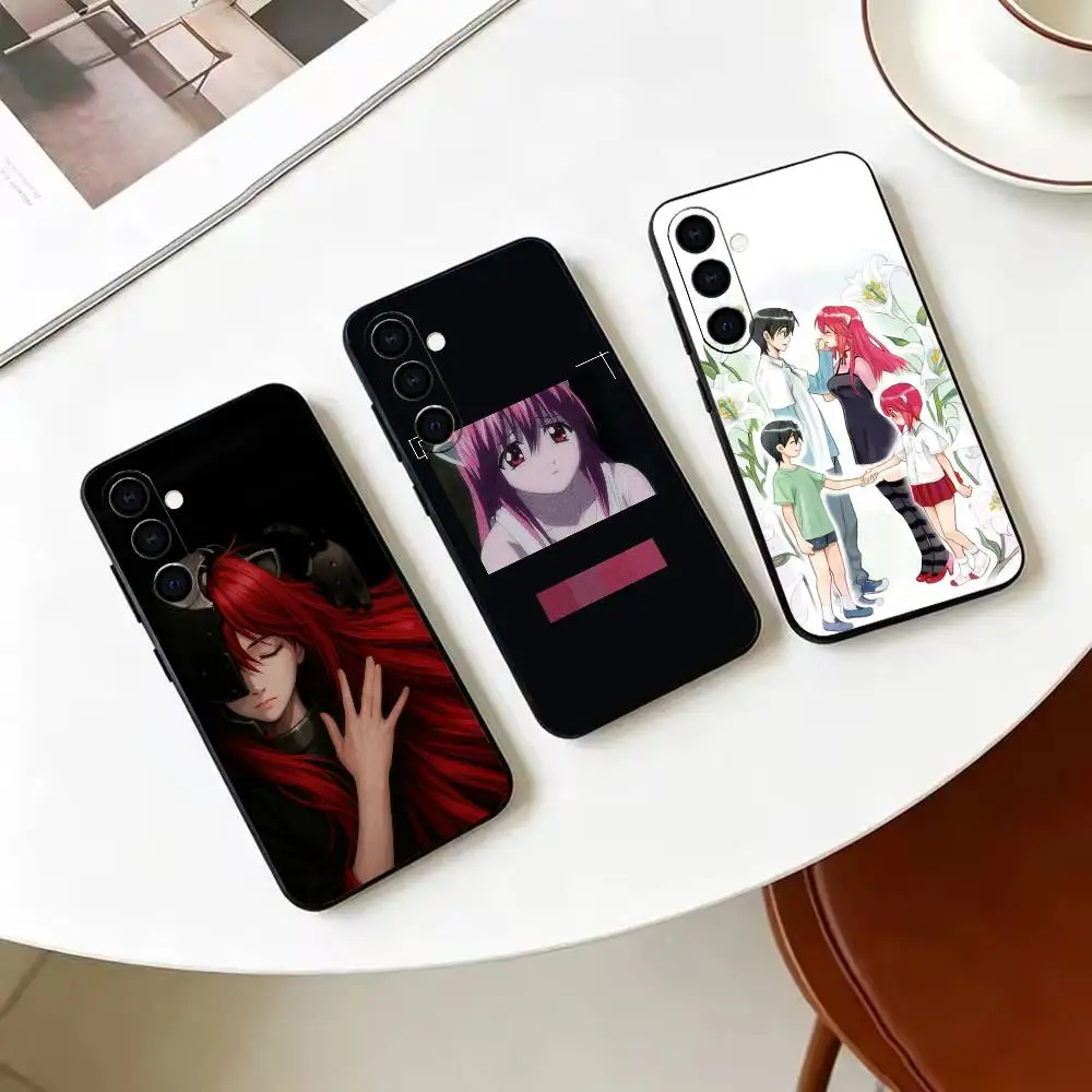 Фото Чехол для телефона Depressing Tragedy Elfen Lied-s из мягкого силикона для Samsung Galaxy A73/A72/A70/A53/A52/A51 - черный №1