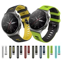 sports silicone band for huawei watch gt2 pro silicone original watchband for watch gt 2e gt2 42mm 46mm bracelet 22mm 20mm strap