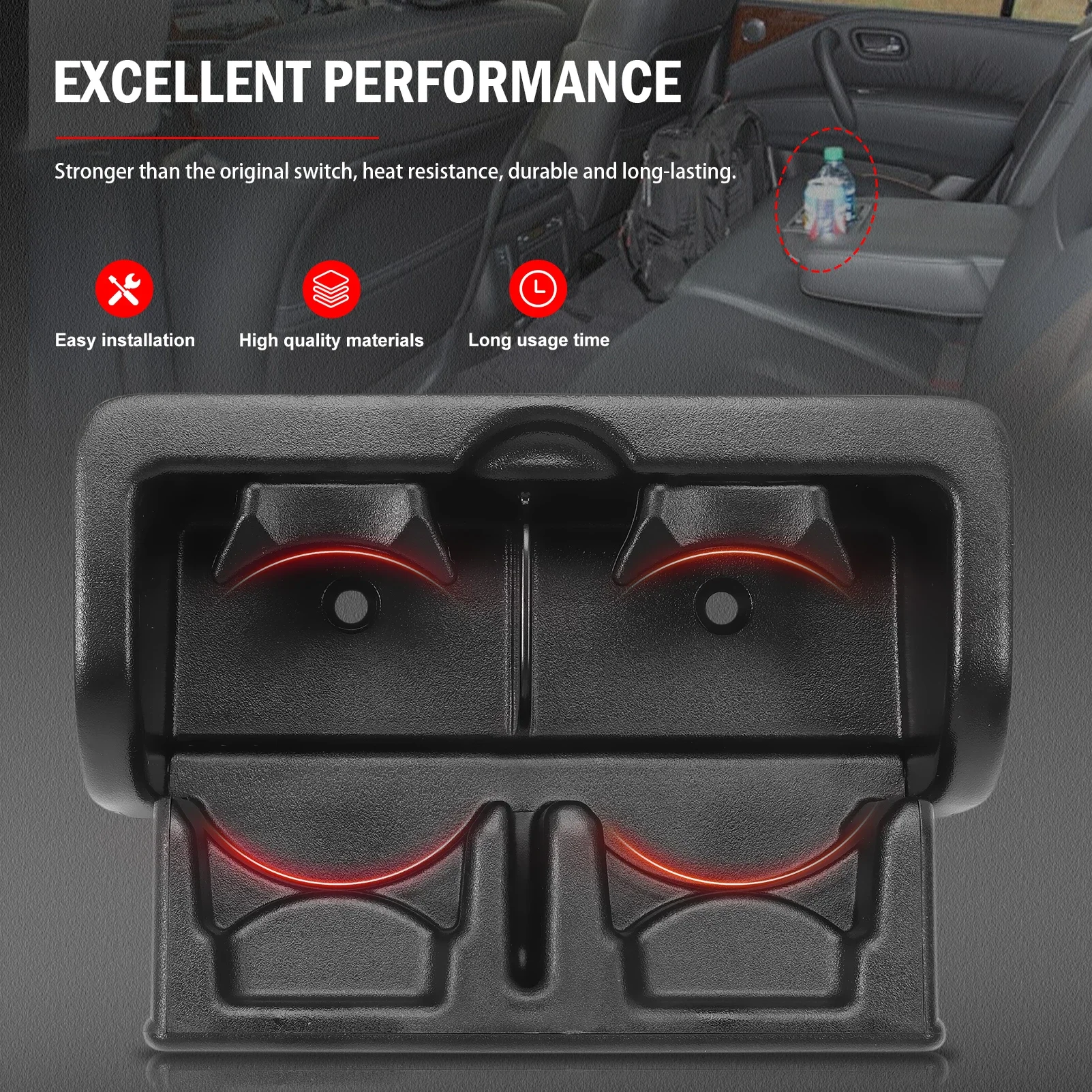 

Автомобильная консоль, подстаканник на заднее сиденье на 2012-2013 годы QX56 2014-2018 QX80 2017-2019 Armada 88741-1LK3D 887411 LK3D