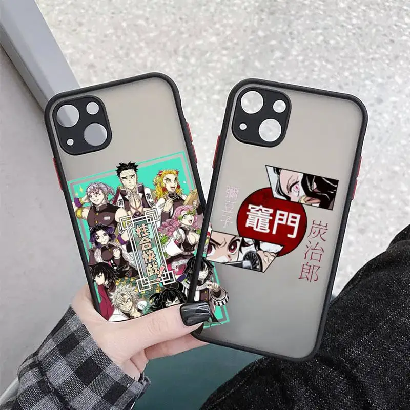 

Anime Kurama Demon Slayer Phone Case matte transparent For iphone 11 12 13 7 8 plus mini x xs xr pro max cover
