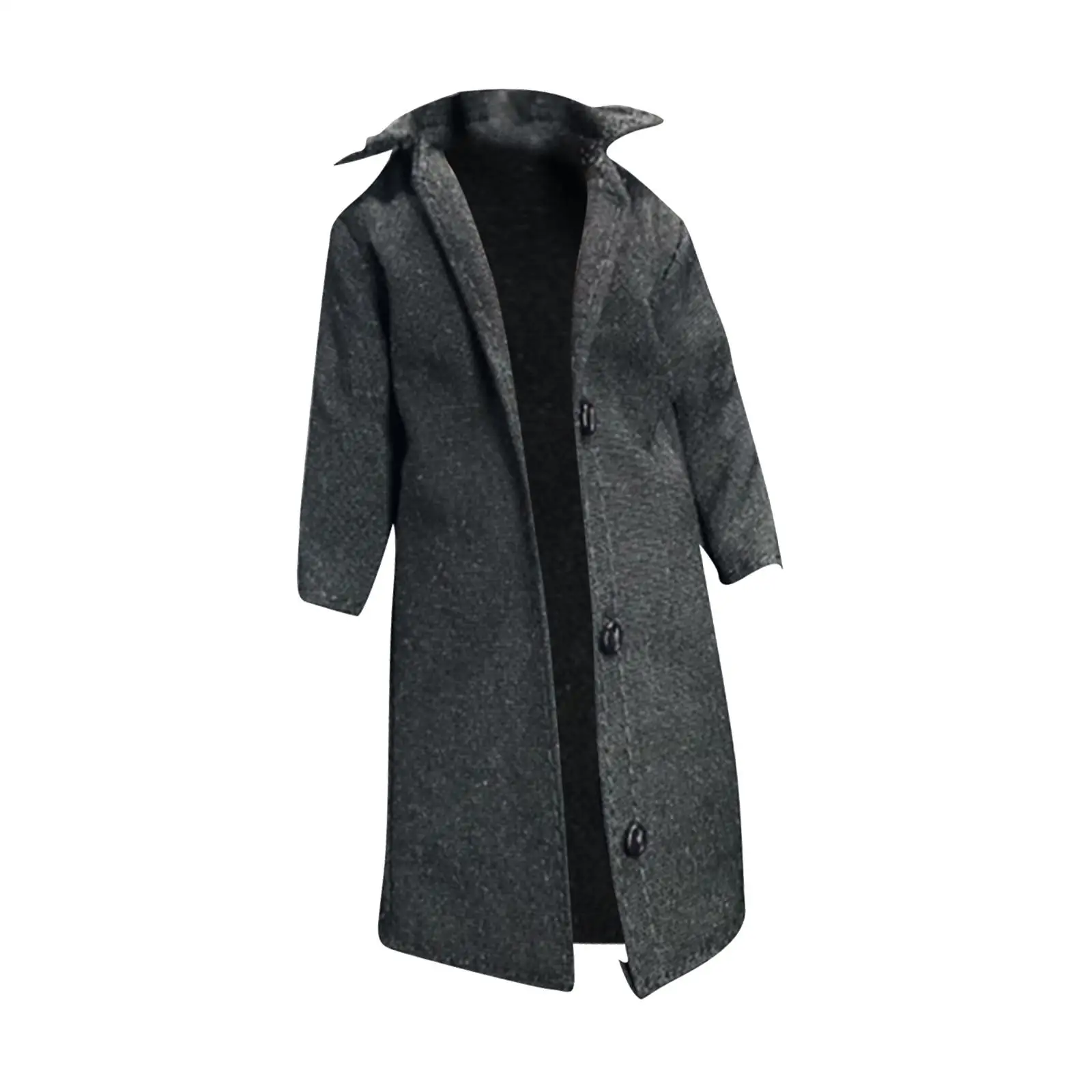 

Cloth Soldier Trench Coat Dolls Dress up Accessory with Button Male Figure Doll Clothes for Game Role Play Dollhouse Cosplay