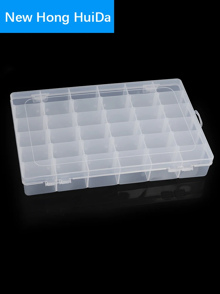 Container Plastic Box Practical Adjustable Compartment Jewelry Earring Bead Screw Holder Case Display case strage box