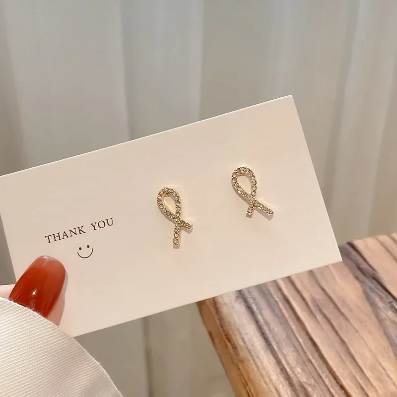 Модные элегантные универсальные серебряные серьги-иглы новый стиль свежий