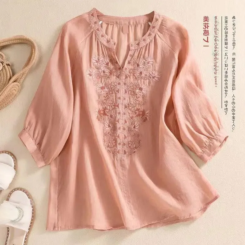 Новая летняя женская рубашка больших размеров однотонная футболка с