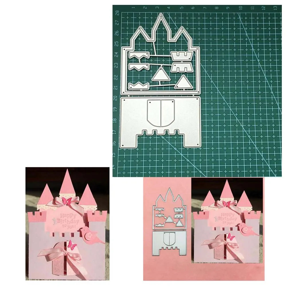 Металлические Высечки В Форме Замка Для Украшения Дома Скрапбукинг Альбом