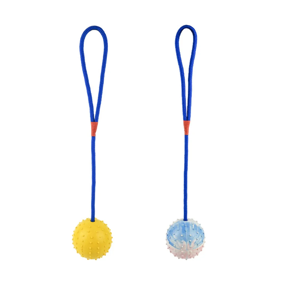 

2 Pcs Pet Toy Ball Puppy Dog Toys Molar Rubber Bite Resistant Natural Chew Biting