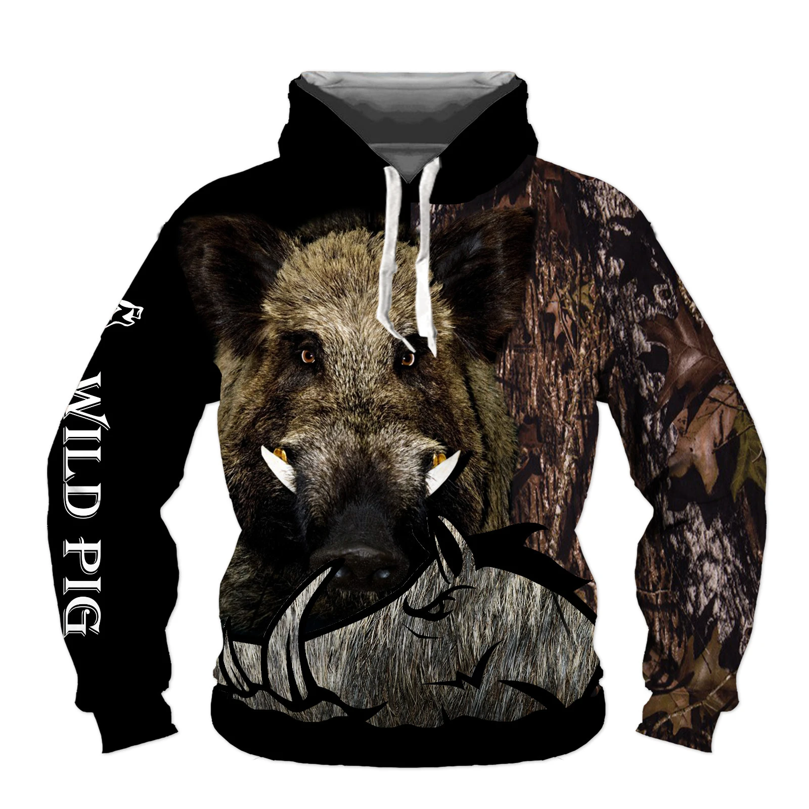 Fashion Boar Hunting 3D Print Hoodie Men Hooded Hoodies Hunting Hunter Unisex Sweatshirts Casual Hip Hop Shirt