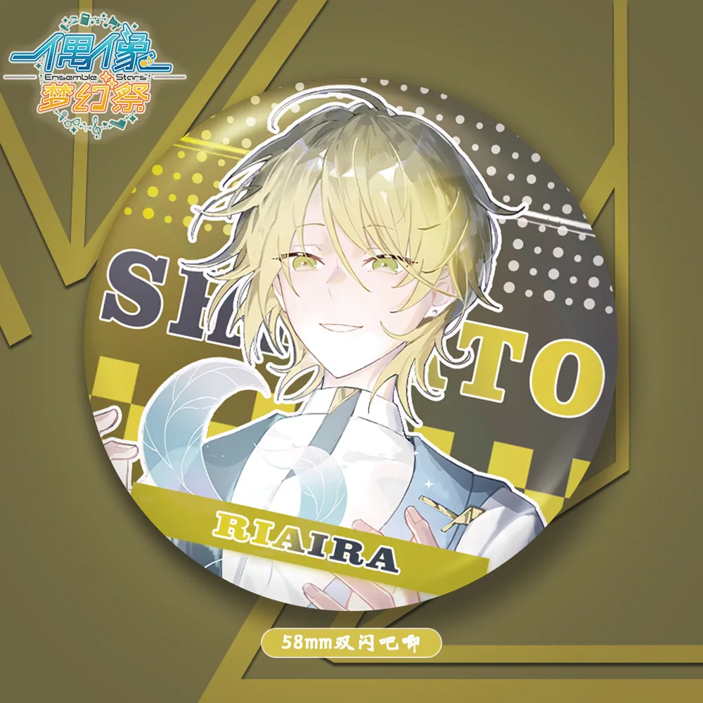Металлический значок с аниме фигурками SHIRATORI AIRA Oukawa Kohaku