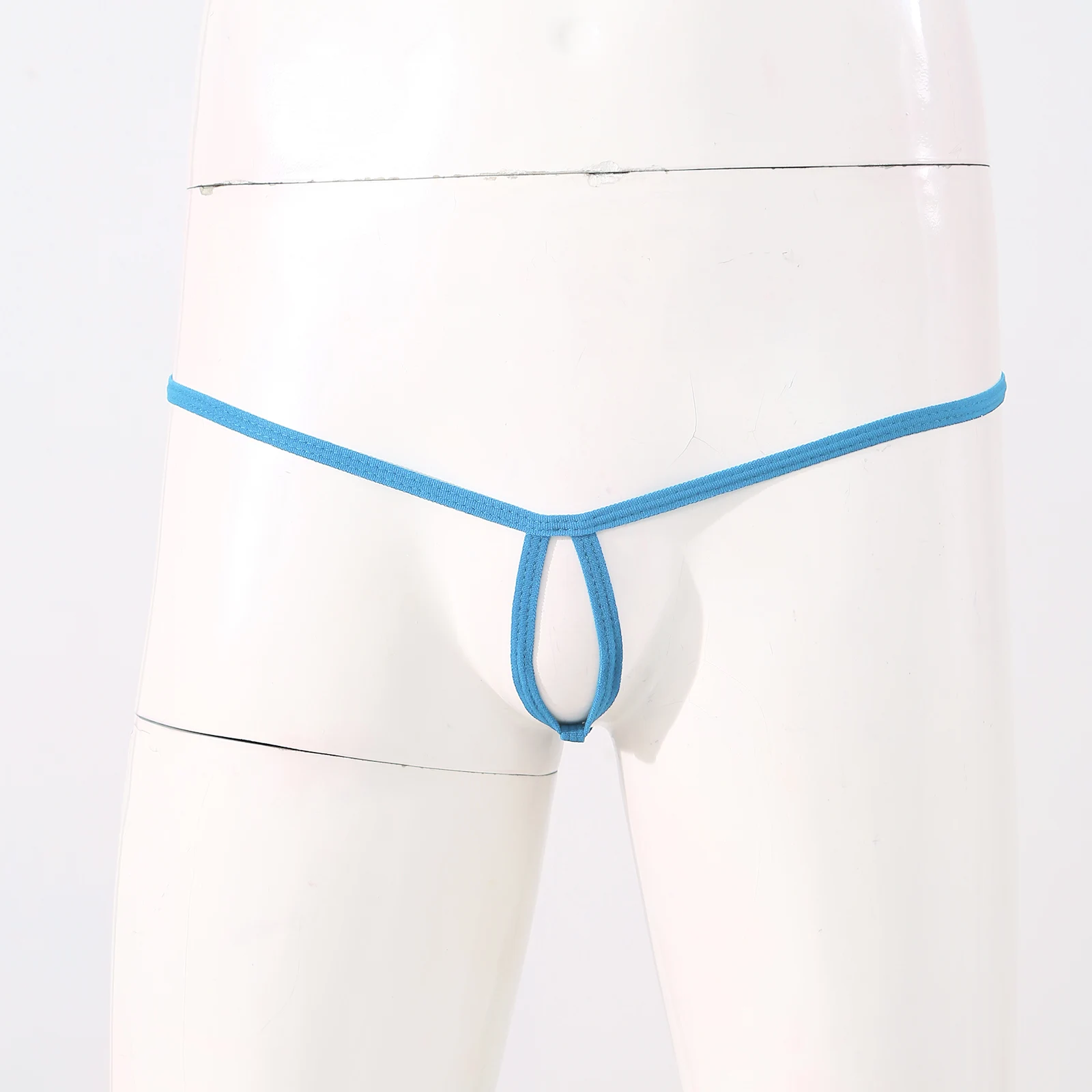 

Sexy Mens Lingerie Open Crotch G-strings Thongs Jockstrap Mini Micro Thongs Underwear Low Waist Elastic T-back Underpants