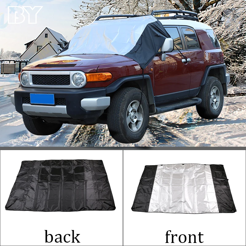 Car Front Windshield Snow Frost Cover Winter Ice Snow Frost Guard Sun Shade Protector For Toyota FJ Cruiser 2007-2021 Accessory