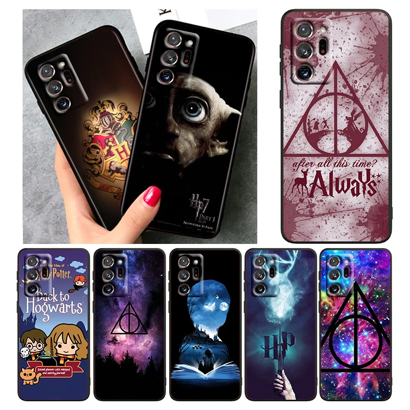 

Logo Potters Wand Harries Art For Samsung Note 20 10 Ultra Plus A72 A54 A71 A51 A50 A30 A21 A03 A04e A02 A02S Black Phone Case