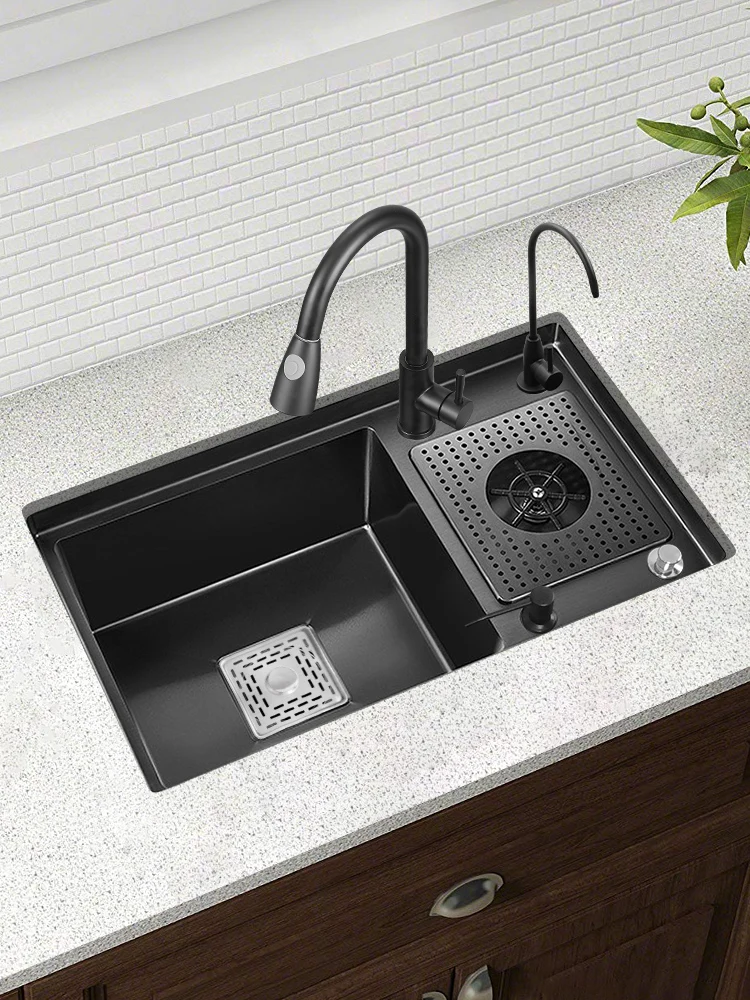

Controlled cup washer sink nano kitchen 304 stainless steel vegetable wash basin thickened single-slot under-counter basin