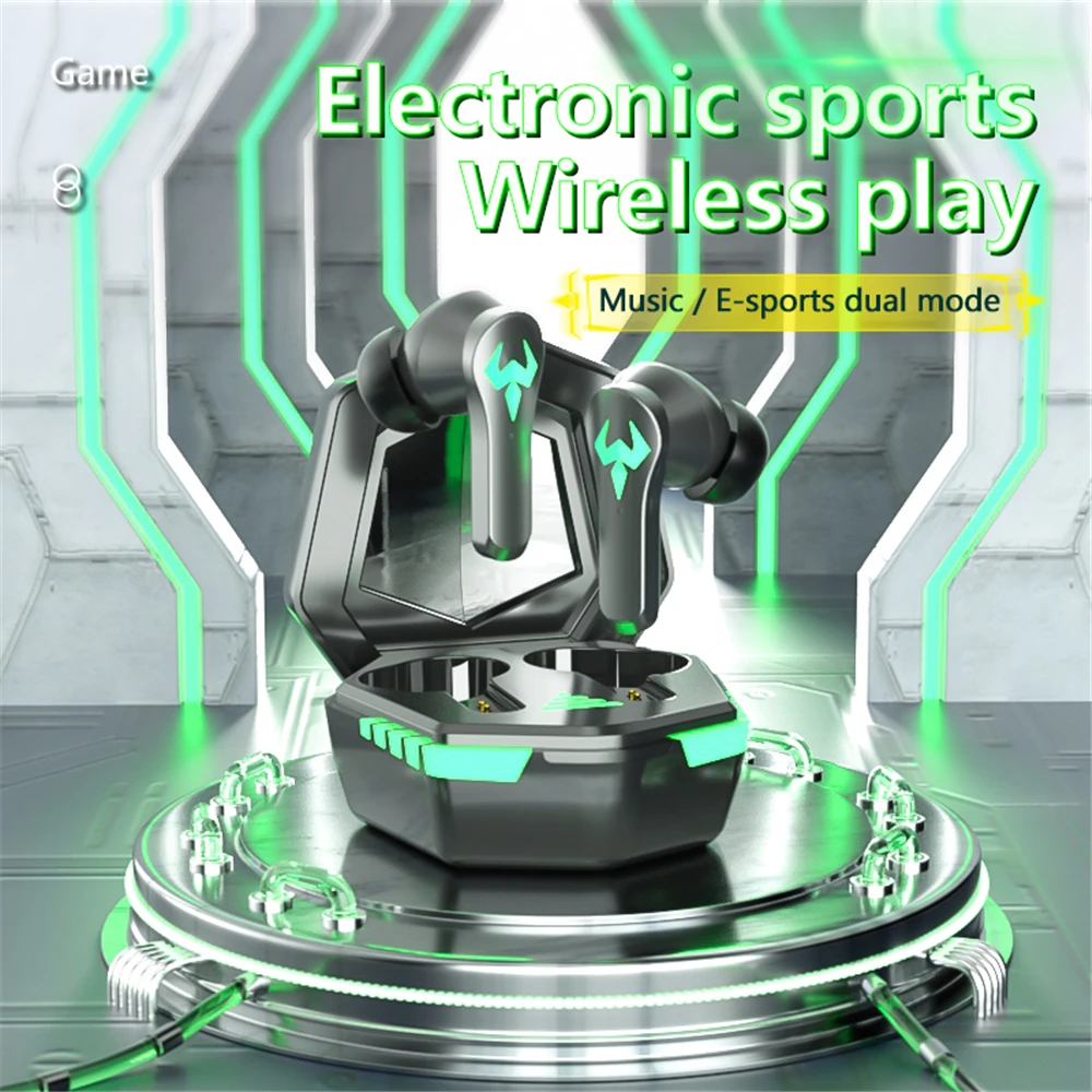 

Noise Reduction Earbud Gaming Earphone N35 TWS Wireless Earphones 9D Bluetooth-compatible 5.2 Music Headphone With Microphone