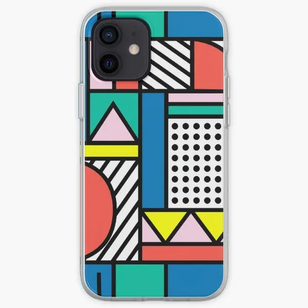 Жесткий чехол для Iphone с цветным блоком Мемфиса, чехол для телефона, настраиваемый для iPhone 11 12 13 14 Pro Max Mini 6 6S 7 8 Plus X XS XR Max из ТПУ