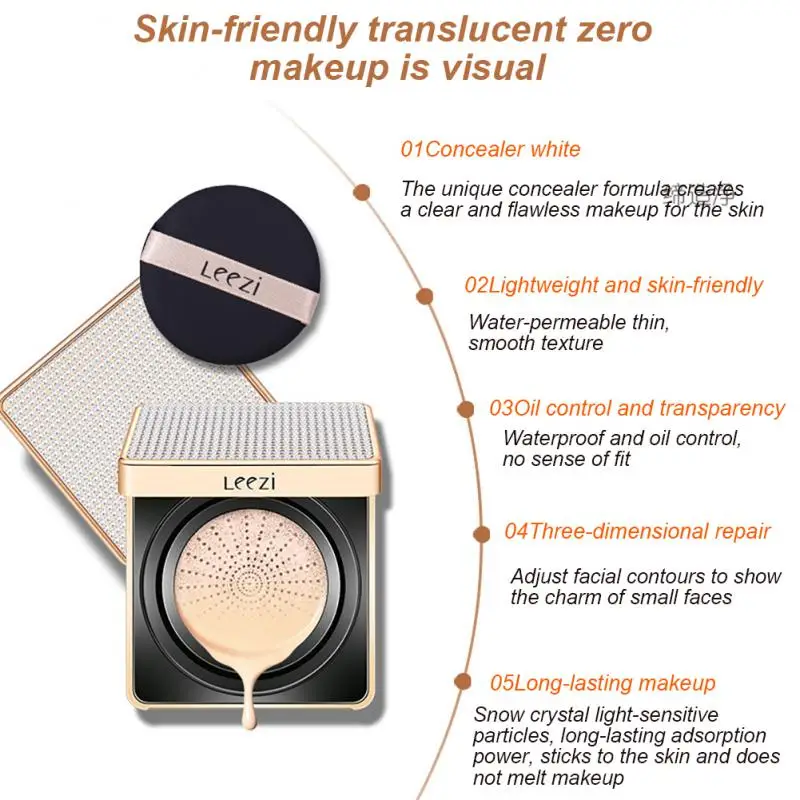 

Zero Flaw Air Cushion BB Cream With Puff Moisturizing Concealer Liquid Foundation Upgrade Strong Isolation Bare Makeup CC Cream