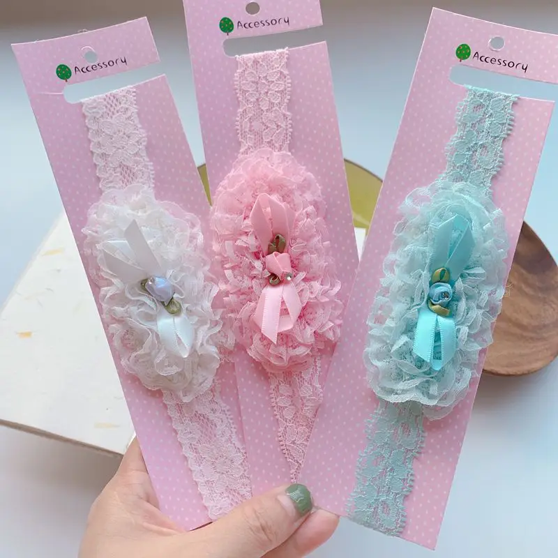 

New product children's headband lace handmade flower bow headband