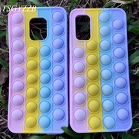 for xiaomi redmi note 10 9 8 8a 9c 9a 10s 9s mi poco m3 pro x3 nfc f3 case relieve stress push bubble silicone soft phone cover