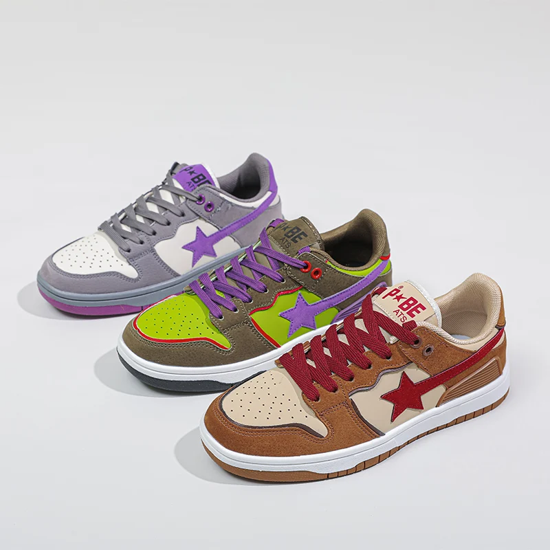 Y2K Women Shoes Fashion Classic Sneakers Multicolor Retro Star Skateboard Shoes men woman Couple Students Outdoor Casual Sport