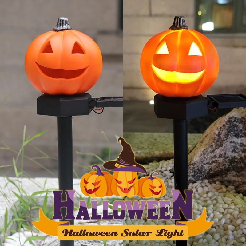 

Halloween Solar Pumpkin Light Outdoor Waterproof Solar Lawn Lamps Decorative Lighting For Garden Patio Backyard Party Holiday