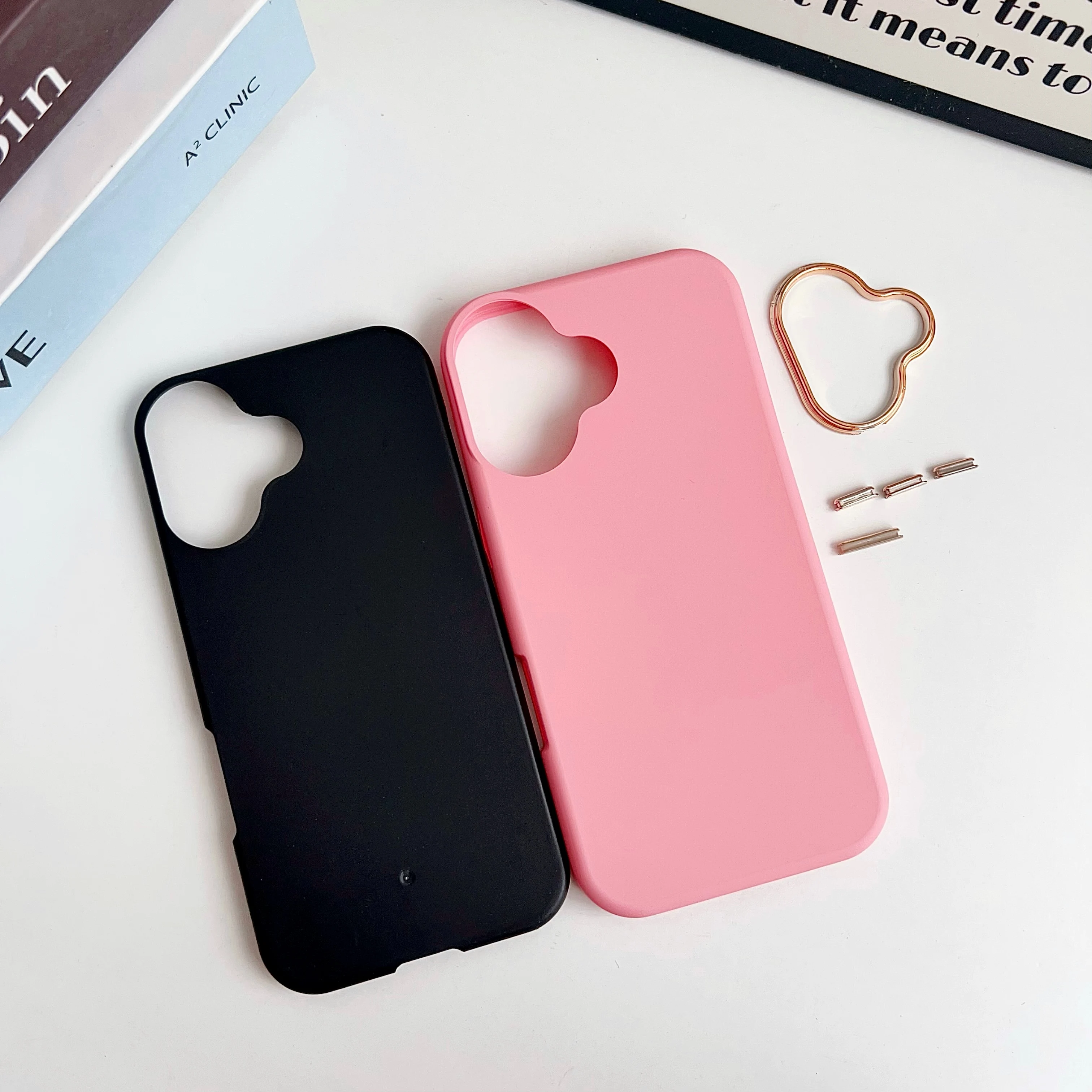 Модный матовый противоударный чехол-бампер Skinfeel 2 в 1 для iPhone 16 15 14 Pro Max 13 12 Plus