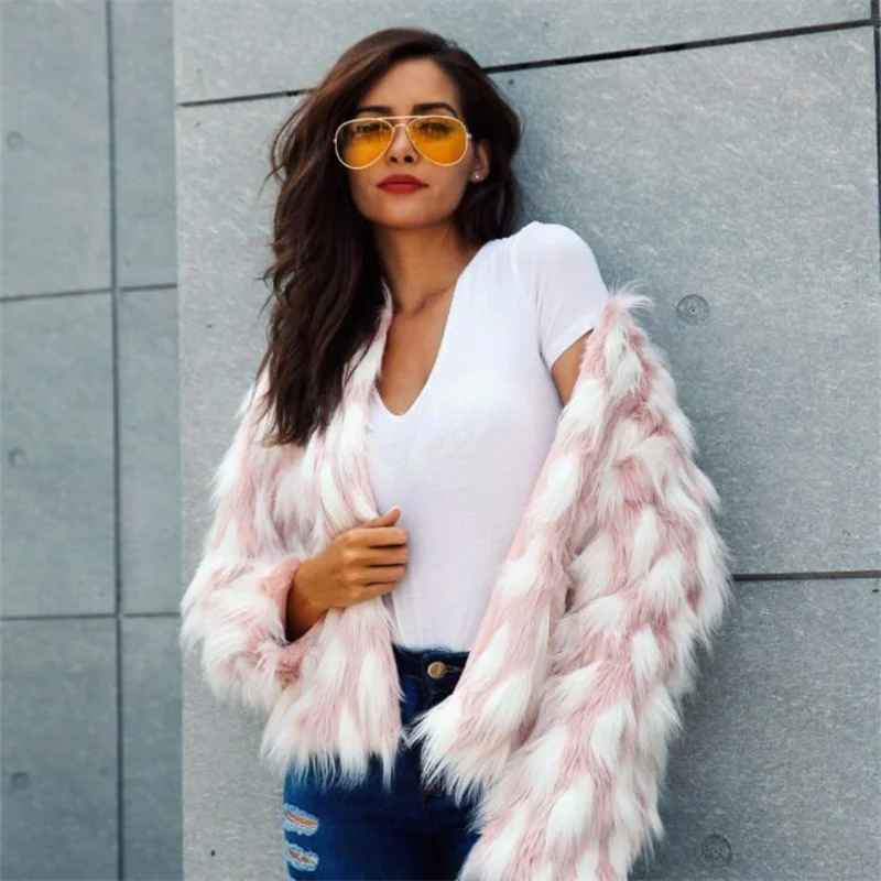 Personality faux mink leather jacket womens winter thicken short fur leather coat women slim jackets jaqueta de couro fashion