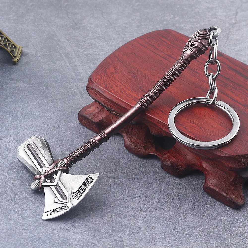 

Movie Peripheral Avenger Thor's Axe Keychain Storm Tomahawk Alloy Metal Car Ring Anime Pendant Accessories Collection Gifts