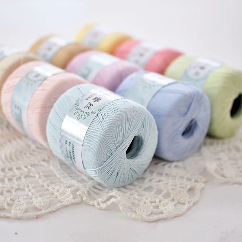 

No.5 Pearl Lace Thread Mercerized Cotton Yarn Threads Crochet Algodon Hand Knitting Lanas Embroidery Arts Crafts Sweater Scarf