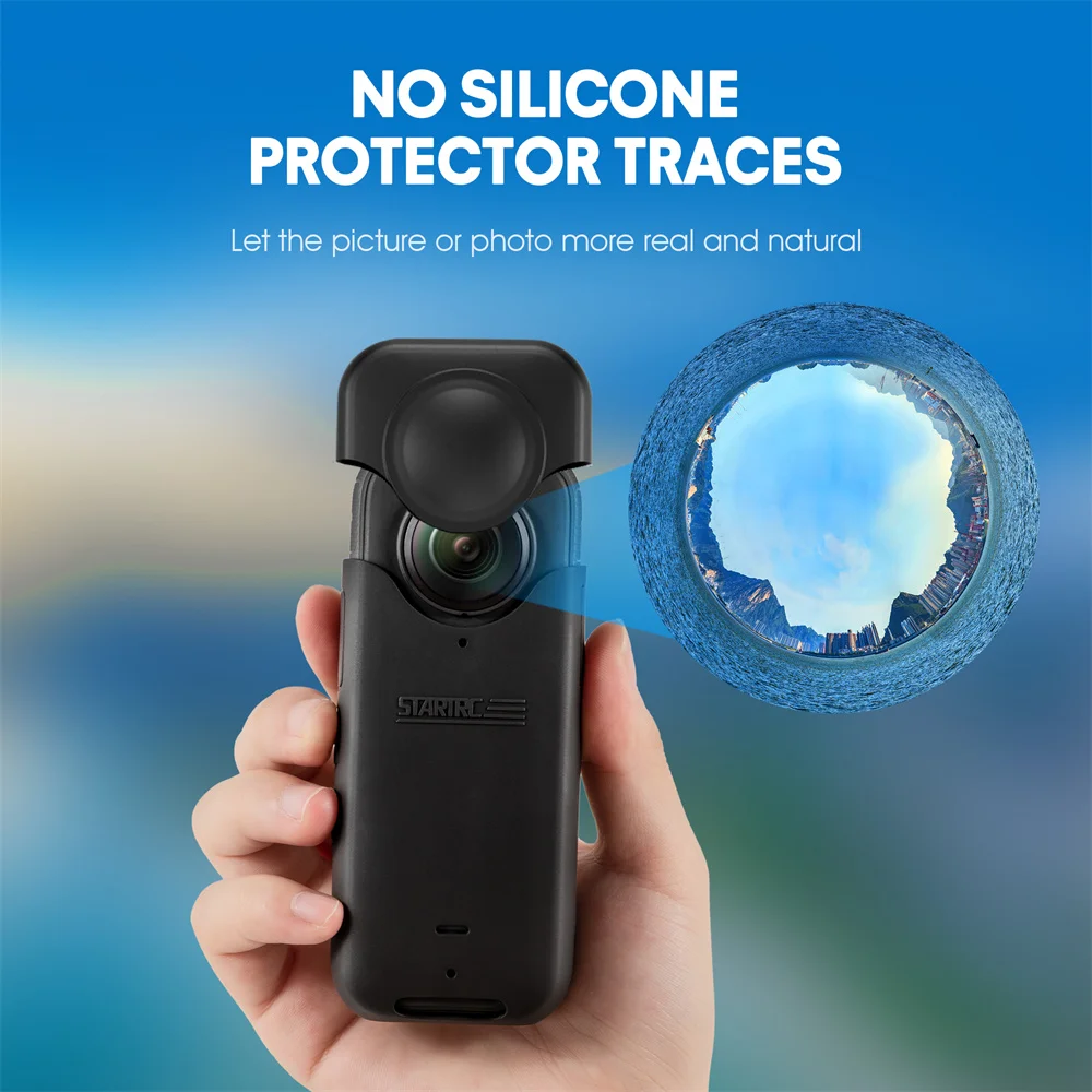 Фото Новый силиконовый защитный чехол для панорамной камеры Insta360 X3 противоударный Новый силиконовый защитный чехол для панорамной камеры Insta360 X3 противоударный