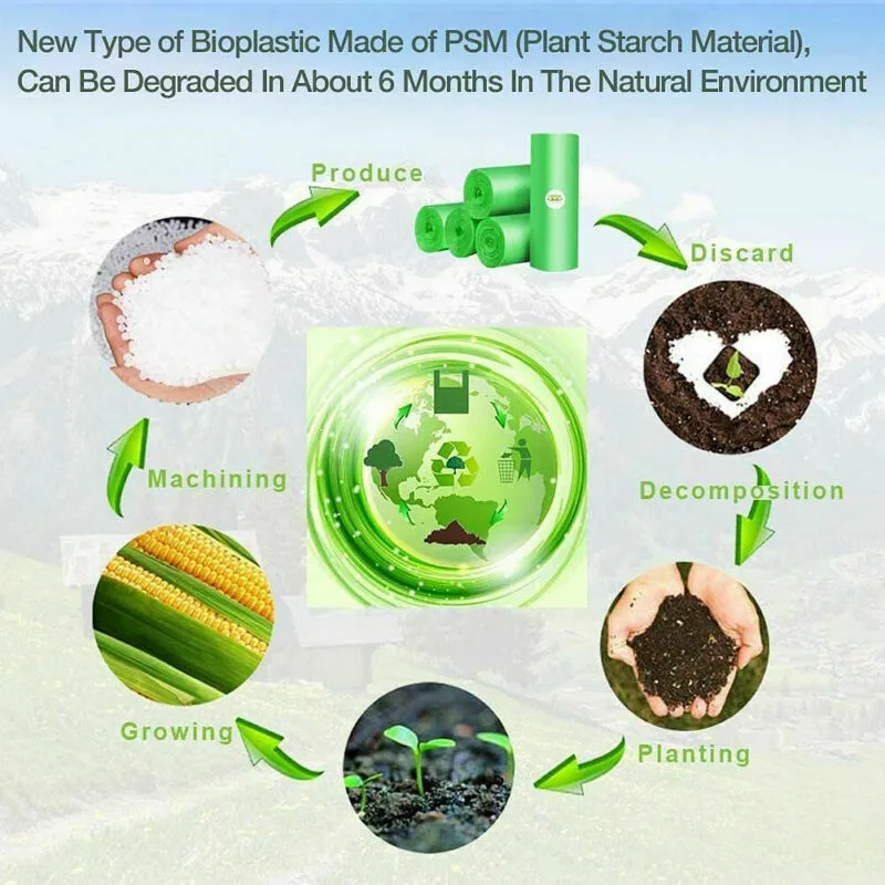 30 шт. мешки для мусора одноразовые биоразлагаемые пакеты |