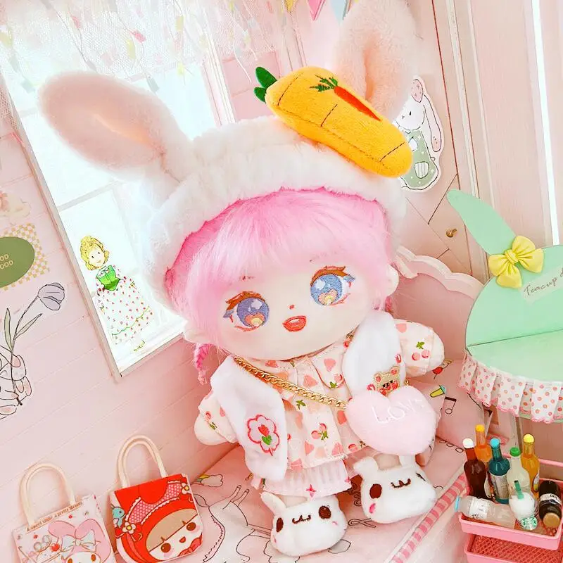 

20cm Cute Cotton Doll No Attribute Star Doll Humanoid Doll Plush Toy Pink Milk Online Celebrity Girlfriend's Surprise Gift