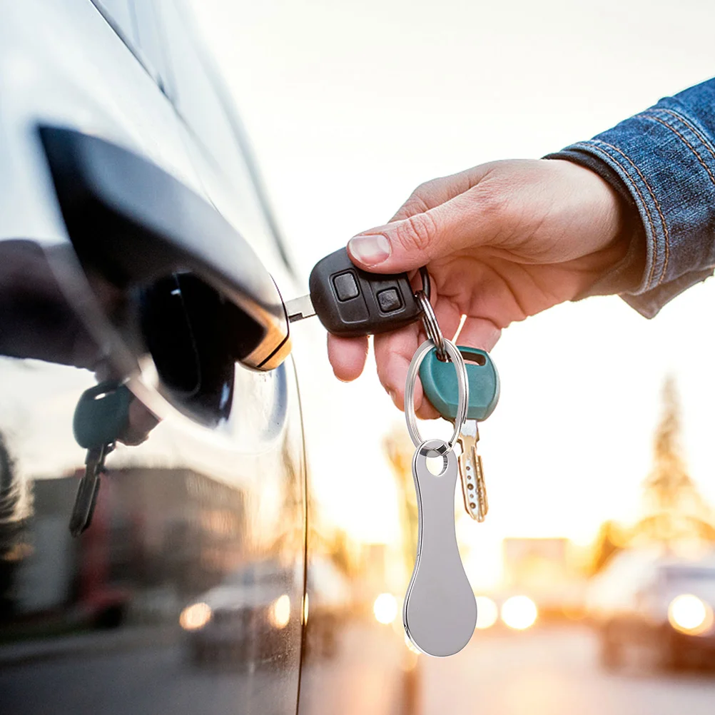 4 шт. брелоки для ключей из нержавеющей стали жетоны тележек покупок подвески