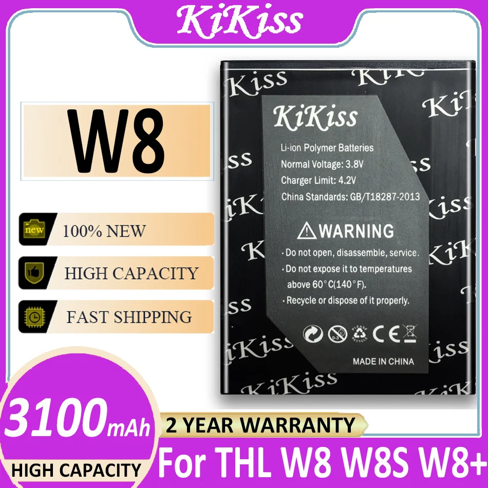 

Оригинальный аккумулятор KiKiss 3100 мАч для THL W8 W8S W8 + аккумулятор