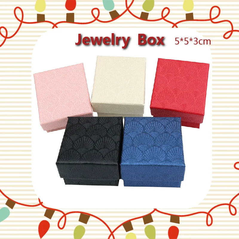 

5*5*3cm High Quality Square Ring Necklace Earring Bracelet Wedding Jewelry Gift Box Delicate Solid Color Packaging Jewelry Boxes