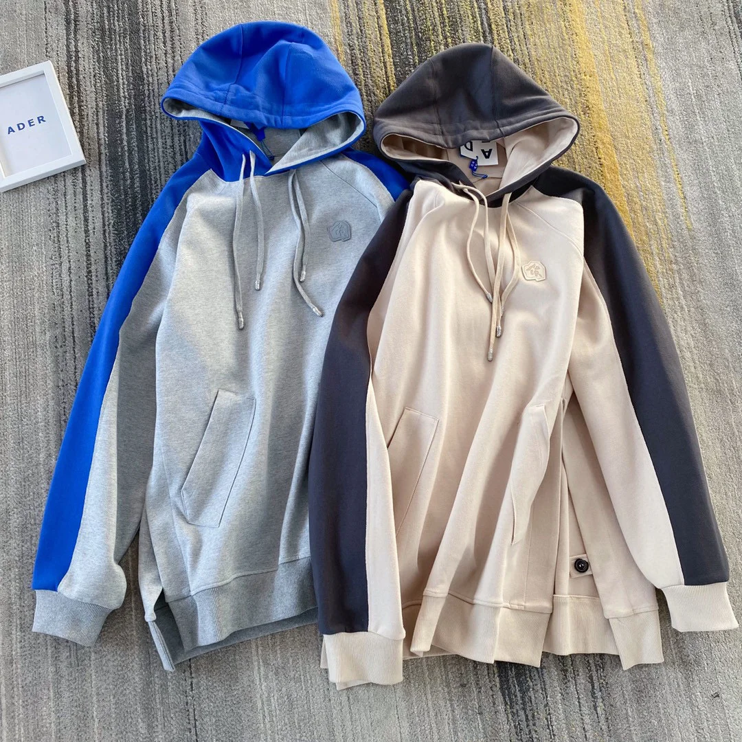 

ADER 21autumn and winter new hoodie Korean fashion original quality 1:1 trendy personality stitching long-sleeved hooded sweater